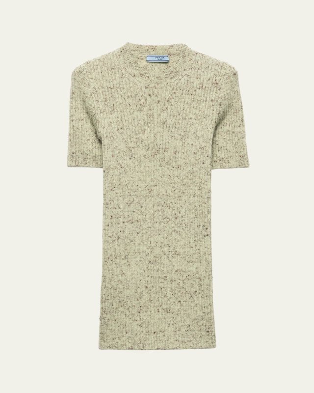 Wool and Linen Short-Sleeve Sweater